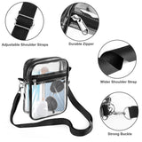 Clear Crossbody Bag, Stadium Approved Shoulder Bag with Adjustable Strap, Transparent Tote Bag