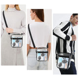 Clear Crossbody Bag, Stadium Approved Shoulder Bag with Adjustable Strap, Transparent Tote Bag