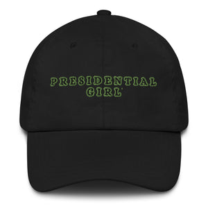 PRESIDENTIAL GIRL- GREEN AND BLACK CAP