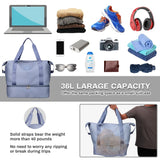 Travel Duffle Bag Large Gym Tote Bag for Women,  Weekender Bag Dry & Wet Seperated Design Carry on Bag for Airplane, Ladies Beach Bag Overnight Bag Waterproof Hospital Bag Luggage Bag, 36L