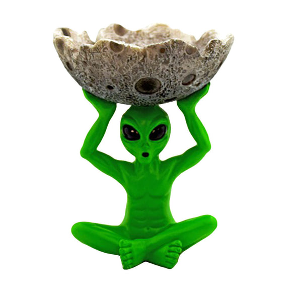Alien Holding Moon Ashtray - 5.5