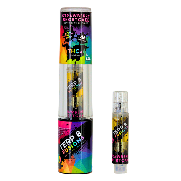 Strawberry Shortcake 1g THCA + D8 Live Resin Cartridge | Terp 8