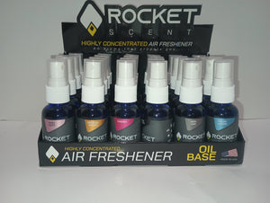 Rocket Scent Highly Concentrated Oil Base Air Freshener 24 Count Display