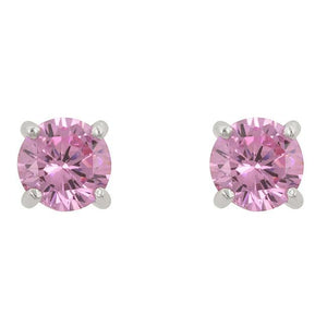 Pink Cubic Zirconia Stud Earrings - Presidential Brand (R)