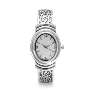 Oxidized Scroll Design Fashion Cuff Watch - Presidential Brand (R)