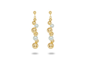 Degrade' Golden Swarovski Pearl Earrings - Presidential Brand (R)