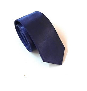 plain nevyblue satin tie - Presidential Brand (R)