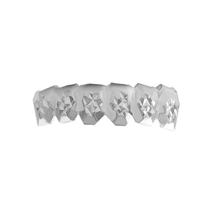 Custom Grillz Diamond Cut Rhodium Bottom - Presidential Brand (R)