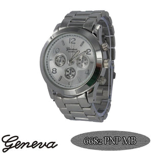 Classic Techno Pave Watch Silver - Presidential Brand (R)