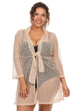 Plus Size Women's Spider Lace Beach Dress Cove Up Swimwear Made in USA - Presidential Brand (R)