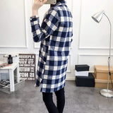 Womens Mid Length Plaid Shirt With Pockets - Presidential Brand (R)