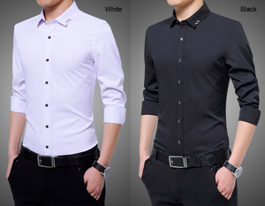 Mens Shirt with Embroidered Collar - Presidential Brand (R)