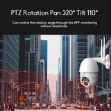 GUUDGO 10LED 5X Zoom HD 2MP IP Security Camera WiFi Wireless 1080P Outdoor PTZ Waterproof Night Vision ONVIF - Presidential Brand (R)