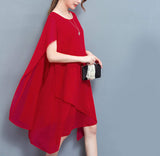 Womens Cape Style Chiffon Dress - Presidential Brand (R)
