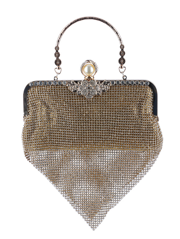 RHINESTONE DRAPED CLUTCH - Presidential Brand (R)