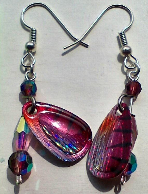 Purple Wide Spinner Earrings - Presidential Brand (R)