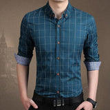 Mens Checkered Button Down Shirt In Red - Presidential Brand (R)
