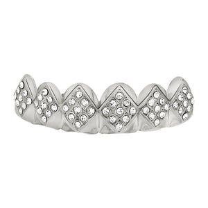 Diamond Silver Grillz Top Teeth - Presidential Brand (R)