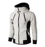 Mens High Collar Windproof Hoodie Light Gray - Presidential Brand (R)