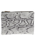 SNAKE PRINT VINYL CLUTCH - Presidential Brand (R)