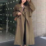 Womens Double Breasted Long Trench - Presidential Brand (R)
