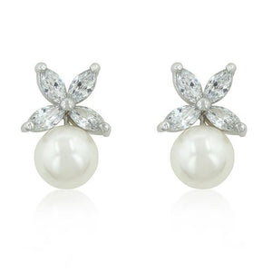 Butterfly Pearl Stud Earrings - Presidential Brand (R)