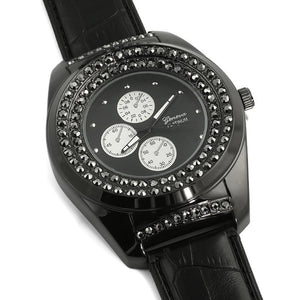 Deep Black Iced Out Watch - Presidential Brand (R)