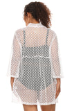 Plus Size Women's Spider Lace Beach Dress Cove Up Swimwear Made in USA - Presidential Brand (R)