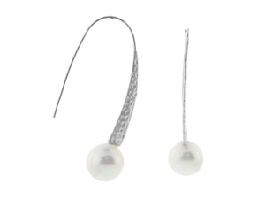 Large Sterling Silver Hook Freshwater Pearl Earrings - Presidential Brand (R)