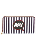 MORE STRIPE PRINT VINYL CLUTCH WALLET - Presidential Brand (R)