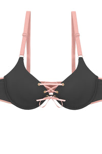 Ladies two tone tie up bra - Presidential Brand (R)