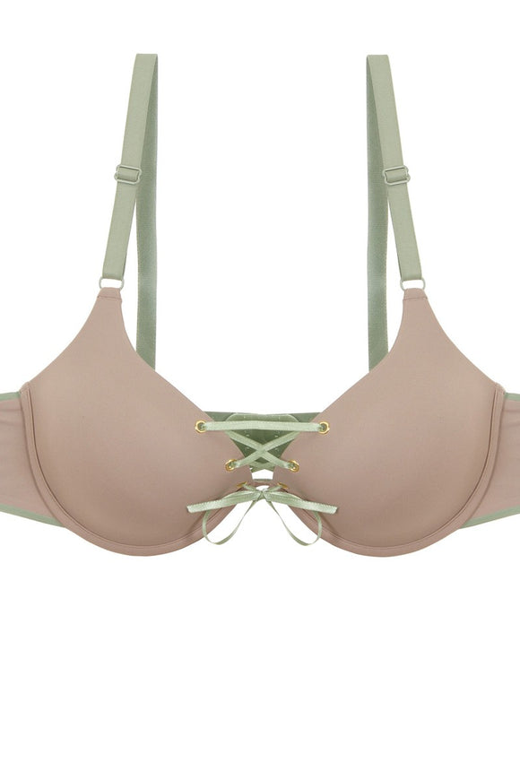 Ladies two tone tie up bra - Presidential Brand (R)
