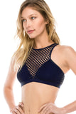 Ladies high-neck fishnet bralette - Presidential Brand (R)