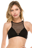 Ladies high-neck fishnet bralette - Presidential Brand (R)