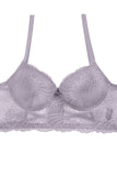 Ladies floral overlay long line bra w/underwire - Presidential Brand (R)
