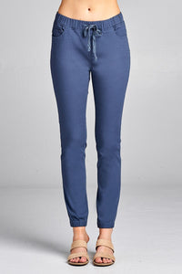 Ladies fashion waist drawstring elastic hem pants - Presidential Brand (R)