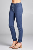 Ladies fashion waist drawstring elastic hem pants - Presidential Brand (R)