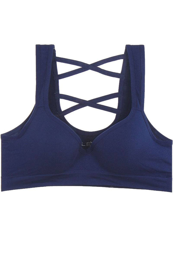 Ladies criss-cross w/underwire push-up molded cups - Presidential Brand (R)