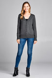 Ladies fashion long sleeve v-neck classic sweater cardigan - Presidential Brand (R)