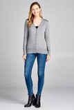 Ladies fashion long sleeve v-neck classic sweater cardigan - Presidential Brand (R)