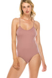 Ladies fashion criss cross back seamless bodysuit - Presidential Brand (R)