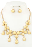 Ladies fashion faceted link bib necklace set - Presidential Brand (R)