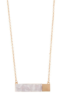 Ladies fashion acrylic stone bar pendant necklace set - Presidential Brand (R)