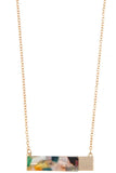 Ladies fashion acrylic stone bar pendant necklace set - Presidential Brand (R)