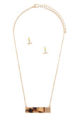 Ladies fashion acrylic stone bar pendant necklace set - Presidential Brand (R)