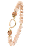 Ladies fashion faceted glass bead gemstone bracelet - Presidential Brand (R)