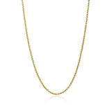 Yellow Gold Flashed Sterling Silver 1mm Thin Cable Rolo Chain Necklace, 36 Inches - Presidential Brand (R)