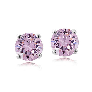 Swarovski Elements Alexandrite June Birthstone Stud Earrings - Presidential Brand (R)