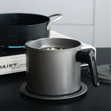 304 Stainless Steel Lard Tank Large Capacity Storage Tank Kitchen Household Cooking Oil bottle Filter Residue Tank - Presidential Brand (R)