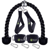 Fitness Pulley Cable System DIY Loading Pin Lifting Triceps Rope Machine Workout Adjustable Length Home Gym Sport Accessories - Presidential Brand (R)